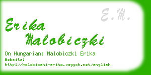 erika malobiczki business card